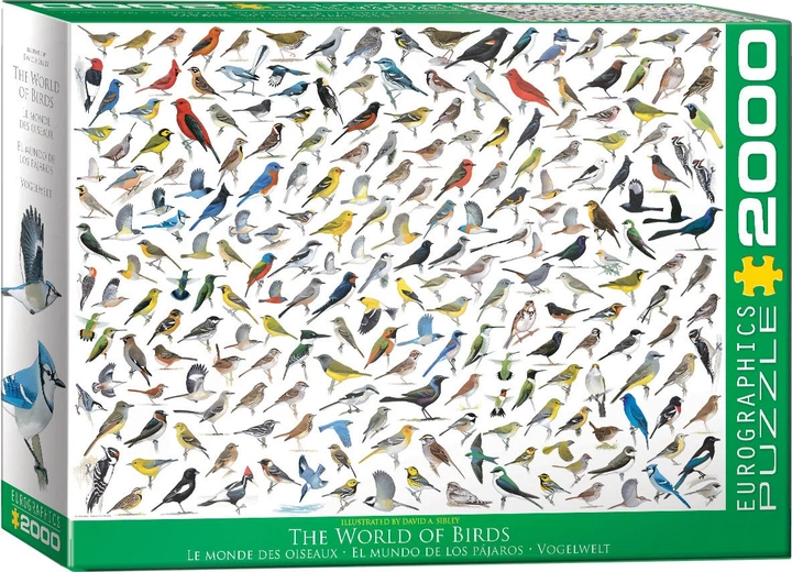 Puzzle Eurographics David Sibley The world of birds 2000 elementów 8220-0821 (628136208215) - obraz 1