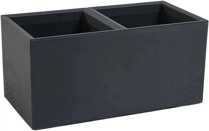 Doniczka Lamela Karo tworzywo sztuczne antracyt 78 x 40 cm (9829361) (5900119829361) - obraz 1