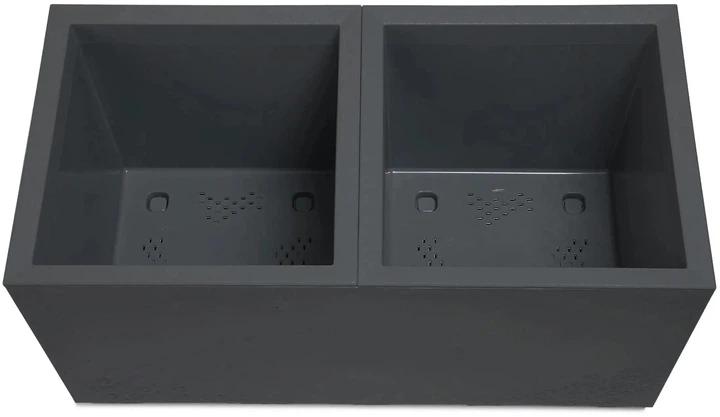 Doniczka Lamela Karo tworzywo sztuczne antracyt 78 x 40 cm (9829361) (5900119829361) - obraz 2