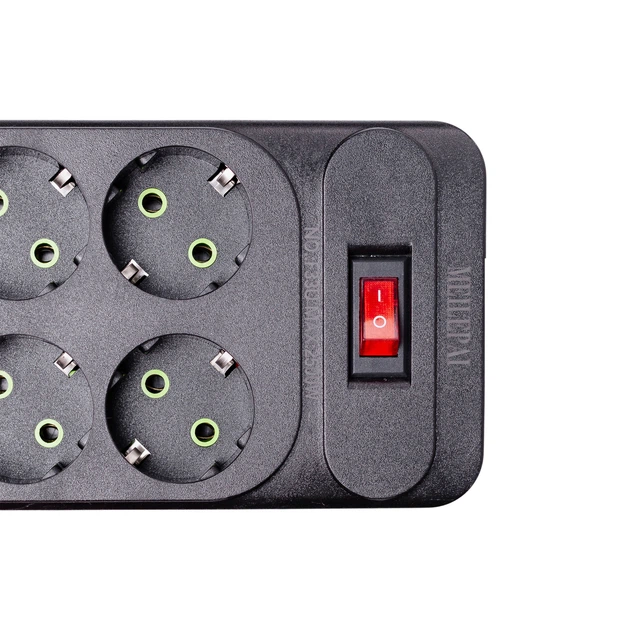 Сетевой фильтр-удлинитель POWER 6 розеток 4 USB-A + 2 USB Type-C 3 метра черный - изображение 4