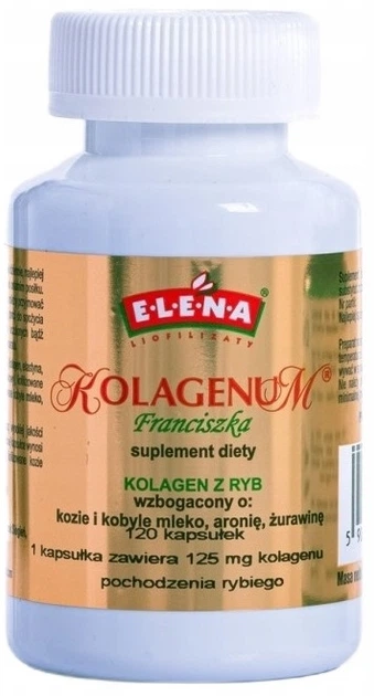 Suplement diety Elena Kolagenum Franciszka Liofilizowany kolagen 120 kapsułek (5907616713742) - obraz 1