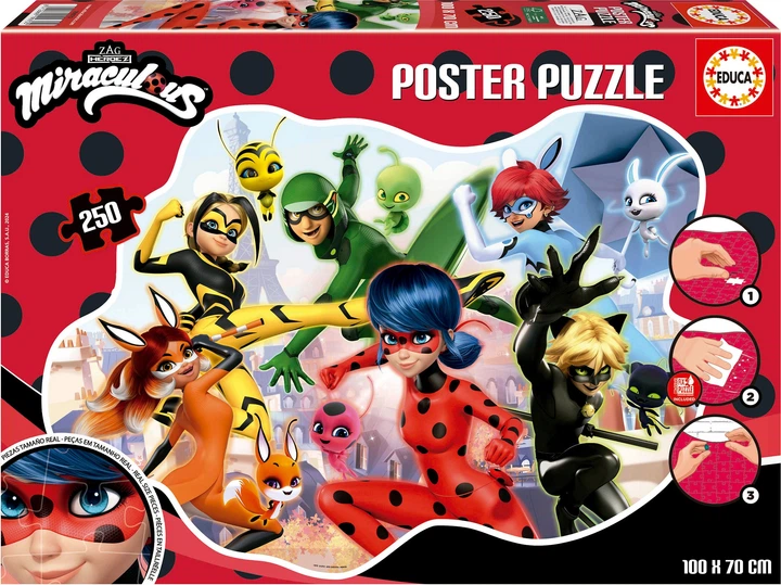 Пазл Educa Miraculous Сонечко і чорний кіт 250 елементів 112777 (8412668199705) - зображення 1