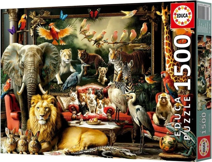 Пазл Educa Тварини у вітальні 1500 елементів 113421 (8412668202450) - зображення 2