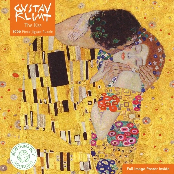 Puzzle Flame Tree Piatnik Gustav Klimt Pocałunek 1000 elementów FTJP014 (9781787550865) - obraz 1