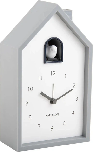 Zegar z kukułką Karlsson Cuckoo 12 x 20 x 6 cm Szary (8714302757037) - obraz 2