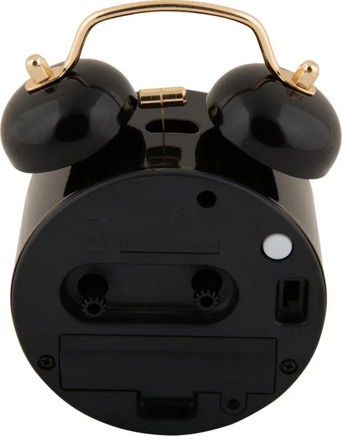 Budzik Karlsson Pearl Glow retro 8 cm Czarny (8714302751929) - obraz 3