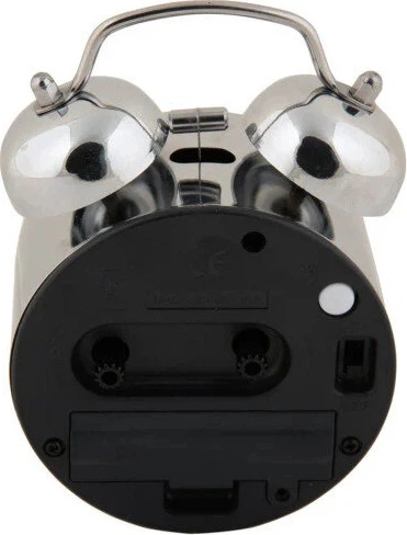 Budzik Karlsson Pearl Glow retro 8 cm Srebrny (8714302751981) - obraz 3