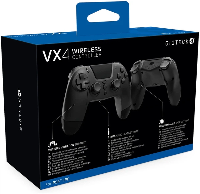 Kontroler Gioteck VX-4 Wireless do PlayStation 4 Black (0812313015950) - obraz 4