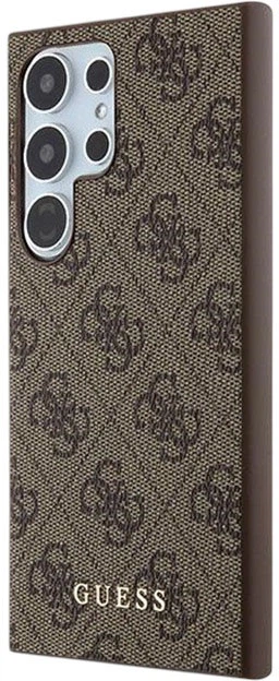 Etui plecki Guess 4G Metal Gold Logo do Samsung Galaxy S24 Ultra Brown (GUHCS24LG4GFBR) - obraz 2