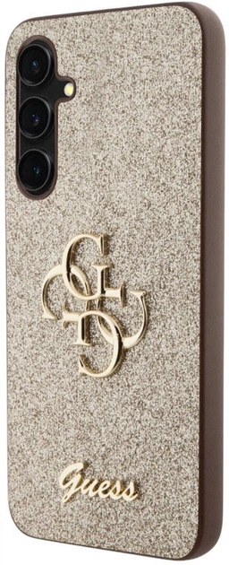 Etui plecki Guess Glitter Script Big 4G do Samsung Galaxy S23 FE Gold (GUHCS23FEHG4SGD) - obraz 2