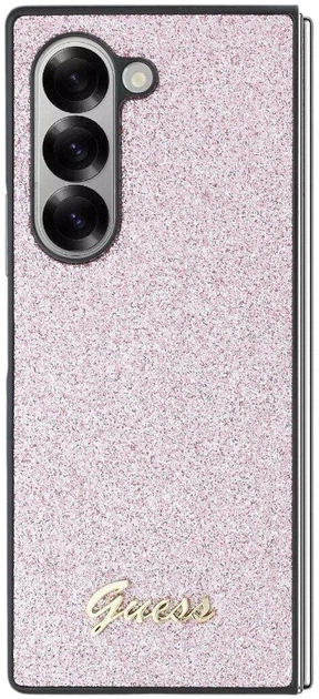 Etui plecki Guess Glitter Script do Samsung Galaxy Fold 6 Pink (GUHCZFD6HGGSHP) - obraz 2