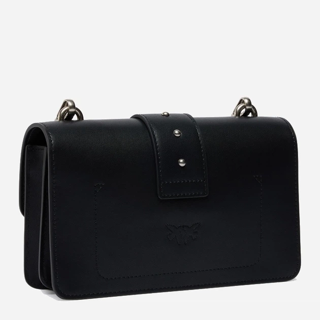 Сумка крос-боді через плече жіноча з натуральної шкіри маленька Pinko Love One Mini 105856A0F1 Z99O Чорна (800070347447) - зображення 2