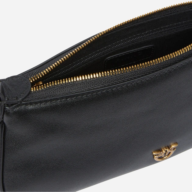 Torebka crossbody damska ze skóry naturalnej mała Pinko Half Moon Baguette 105069A0QO Z99Q Czarna (800070347439) - obraz 3