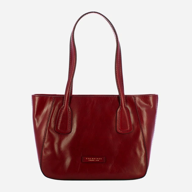 Сумка шопер жіноча з натуральної шкіри The Bridge Maddalena 44160101 03 Темно-червона (800070350624) - зображення 1