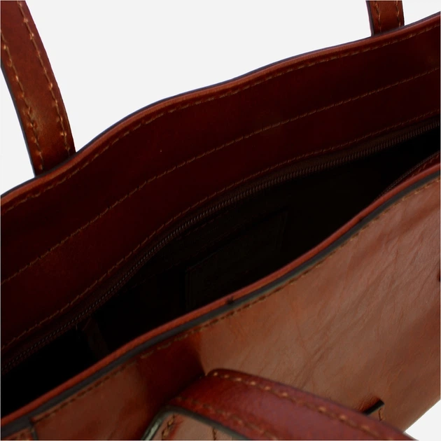 Сумка шопер жіноча з натуральної шкіри The Bridge Maddalena 44160101 14 Коричнева (800070350625) - зображення 4