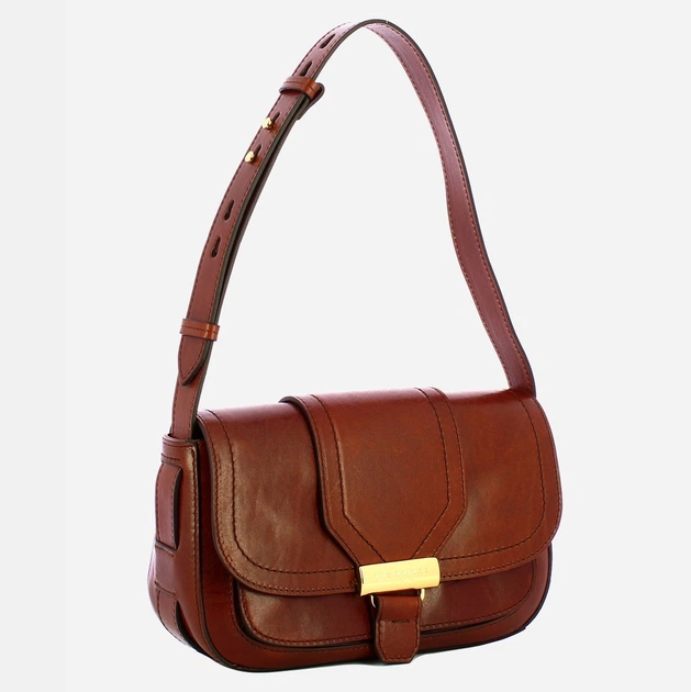 Сумка багет жіноча з натуральної шкіри середня The Bridge Benedetta 44552201 14 Коричнева (800070350640) - зображення 3