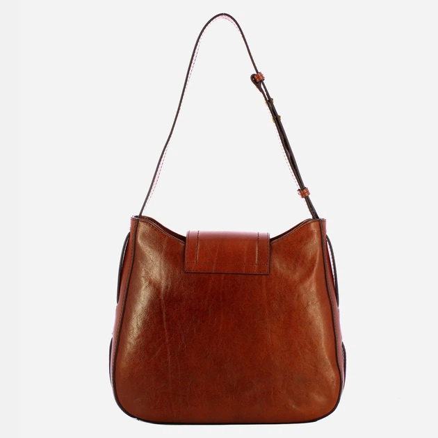 Torebka hobo damska ze skóry naturalnej The Bridge Benedetta 44553201 14 Brązowa (800070350643) - obraz 2
