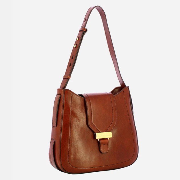 Torebka hobo damska ze skóry naturalnej The Bridge Benedetta 44553201 14 Brązowa (800070350643) - obraz 3