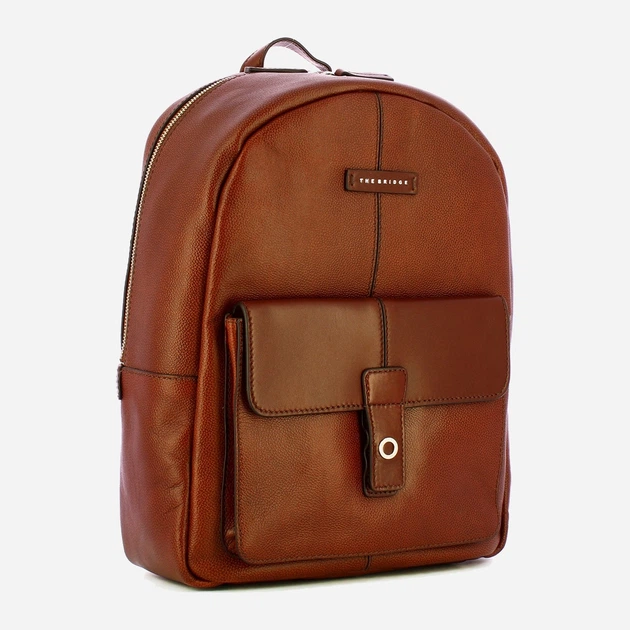 Рюкзак чоловічий з натуральної шкіри вміщує формат А4 The Bridge Biagio 464622AG 90 Коричневий (800070314126) - зображення 3