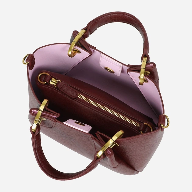 Сумка крос-боді через плече жіноча зі штучної шкіри середня Braccialini Amy B18500 YY 404 Темно-червона (800070348978) - зображення 5