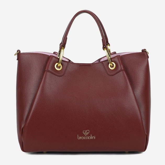 Сумка крос-боді через плече жіноча зі штучної шкіри велика Braccialini Amy B18502 YY 404 Темно-червона (800070348965) - зображення 1