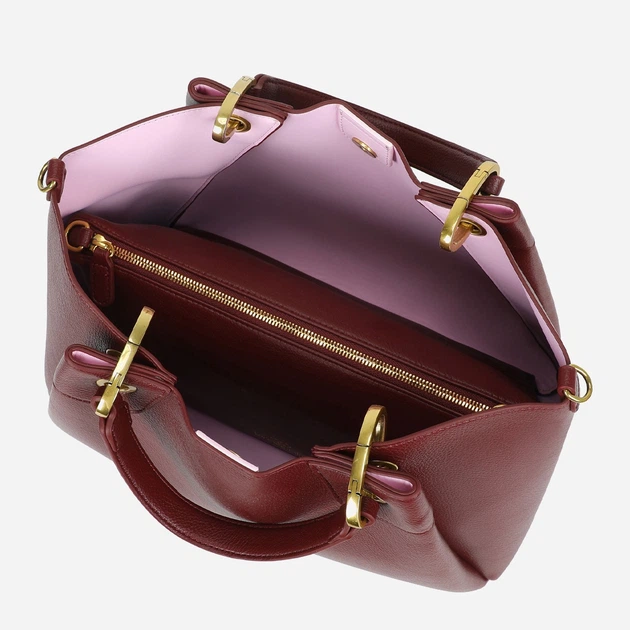 Сумка крос-боді через плече жіноча зі штучної шкіри велика Braccialini Amy B18502 YY 404 Темно-червона (800070348965) - зображення 5