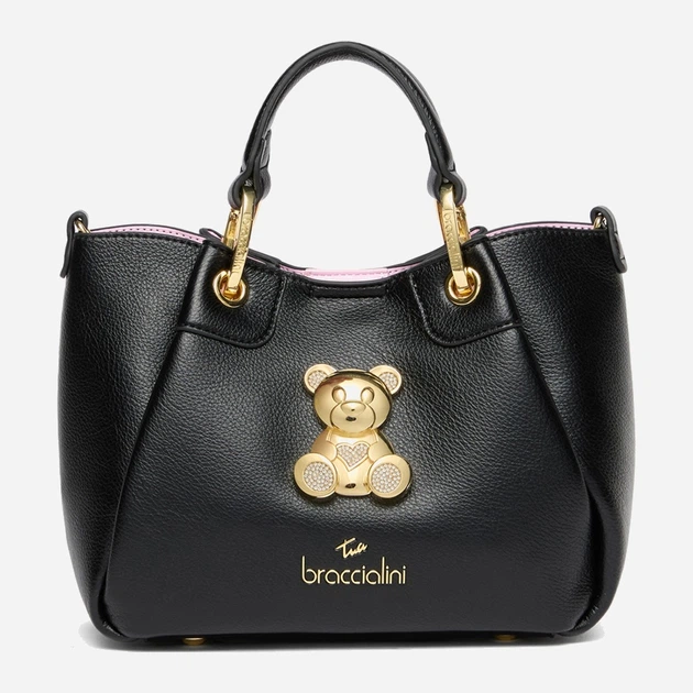 Torebka crossbody damska na szerokim pasku Braccialini Amy B18520 YY 100 Czarna (800070348939) - obraz 1