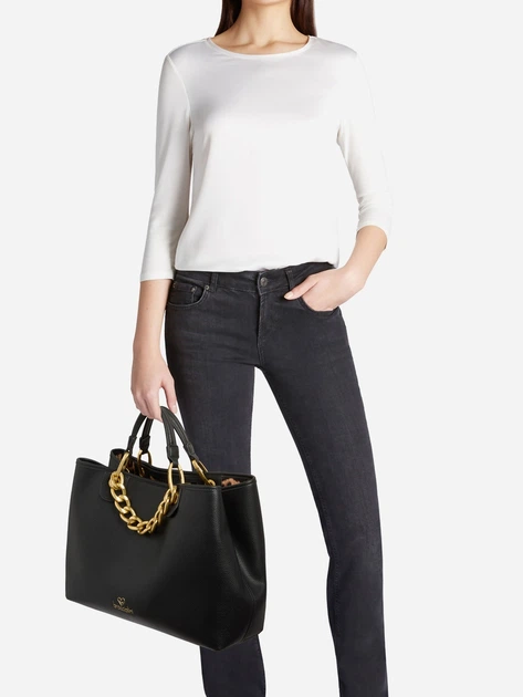 Сумка крос-боді через плече жіноча зі штучної шкіри велика Braccialini Beth Jewels B18530 YY 100 Чорна (800070348931) - зображення 2