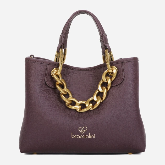 Torebka crossbody damska z łańcuszkiem Braccialini Beth Jewels B18531 YY 404 Bordowa (800070348969) - obraz 1
