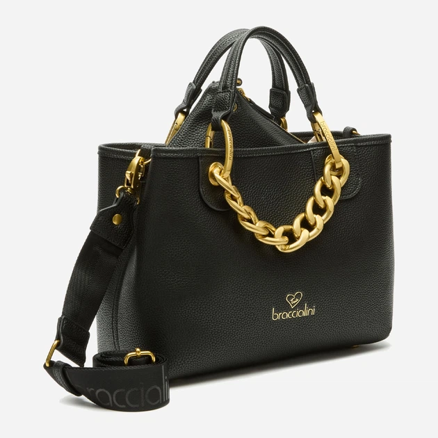 Torebka crossbody damska z łańcuszkiem Braccialini Beth Jewels B18531 YY 100 Czarna (800070348935) - obraz 4