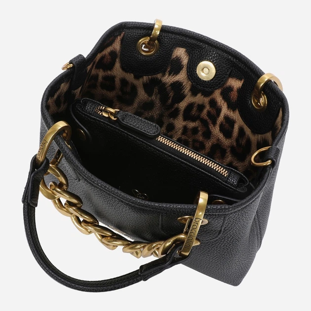 Сумка крос-боді через плече жіноча зі штучної шкіри маленька Braccialini Beth Jewels B18533 YY 100 Чорна (800070348982) - зображення 5