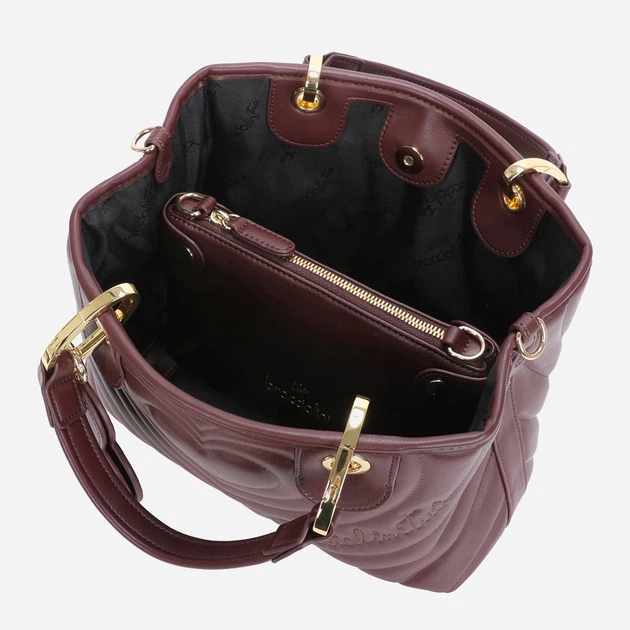 Сумка крос-боді через плече жіноча зі штучної шкіри середня Braccialini Beth Matelasse' B18551 YY 404 Темно-червона (800070348970) - зображення 5