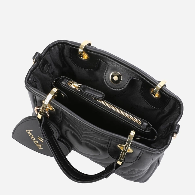 Torebka crossbody damska mała na szerokim pasku Braccialini Beth Matelasse' B18553 YY 100 Czarna (800070348984) - obraz 5