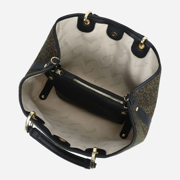 Сумка крос-боді через плече жіноча зі штучної шкіри велика Braccialini Beth Animalier B18570 YY P42 Коричнева (800070348962) - зображення 5