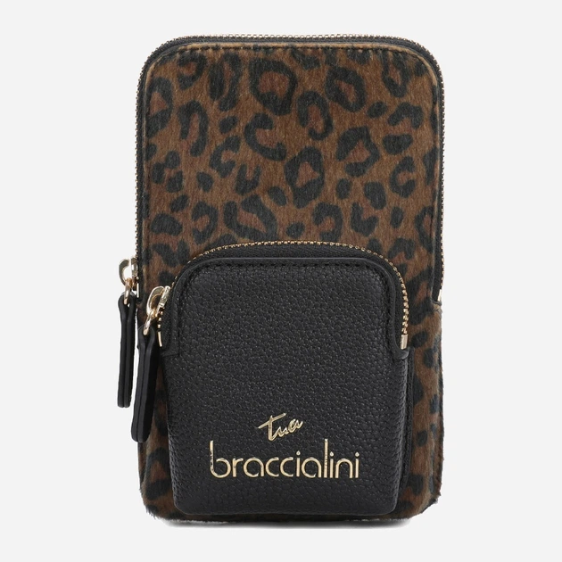 Сумка крос-боді через плече жіноча зі штучної шкіри маленька Braccialini Jinny Animalier B18632 YY P42 Коричнева (800070349005) - зображення 1