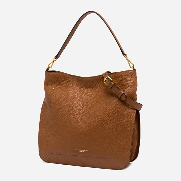 Torebka hobo damska ze skóry naturalnej Gianni Chiarini Olga BS 11496 TKL-CM 206 Brązowa (800070345712) - obraz 3