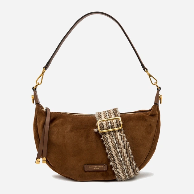 Torebka bagietka damska zamszowa Gianni Chiarini Aisha BS 12050 CM-NASPM 099 Brązowa (800070345730) - obraz 1