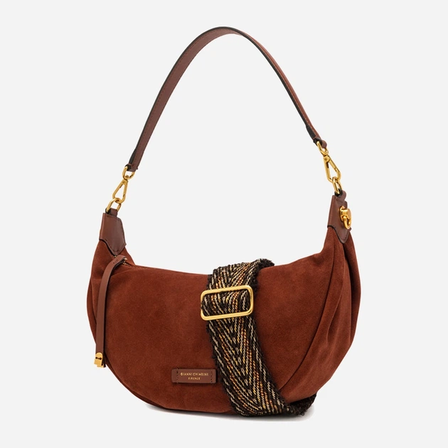 Сумка багет жіноча з натуральної замші середня Gianni Chiarini Aisha BS 12050 CM-NASPM 14049 Червона (800070345731) - зображення 3