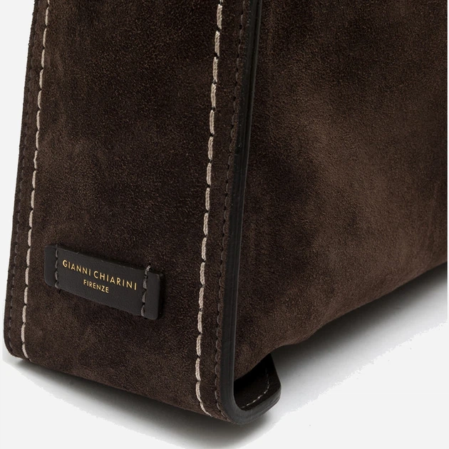 Torebka damska zamszowa duża Gianni Chiarini Penelope BS 12043 CM-PL 974 Ciemnobrązowa (800070345729) - obraz 5