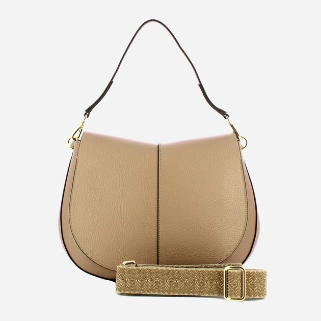 Сумка крос-боді через плече жіноча з натуральної шкіри середня Gianni Chiarini Helena Round BS 6037/COMM GRN-NAOP 2077 Бежева (800070345738) - зображення 4