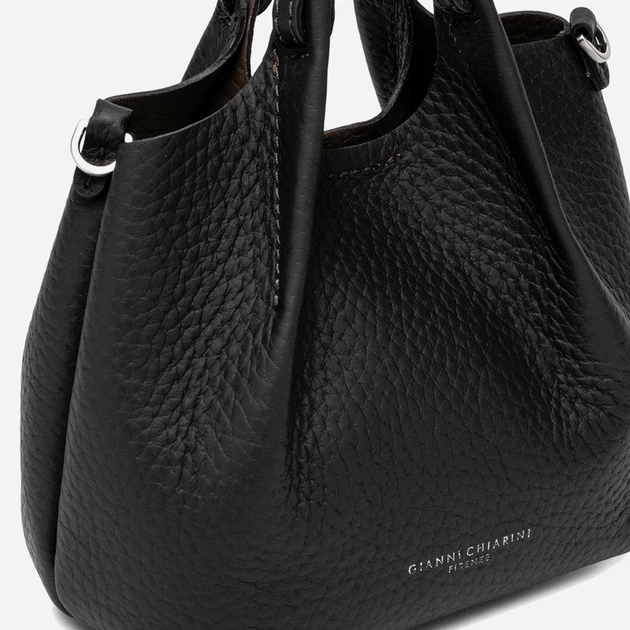 Сумка крос-боді через плече жіноча з натуральної шкіри маленька Gianni Chiarini Dua BS 9718 RNGDBL 12565 Чорна (800070327360) - зображення 6