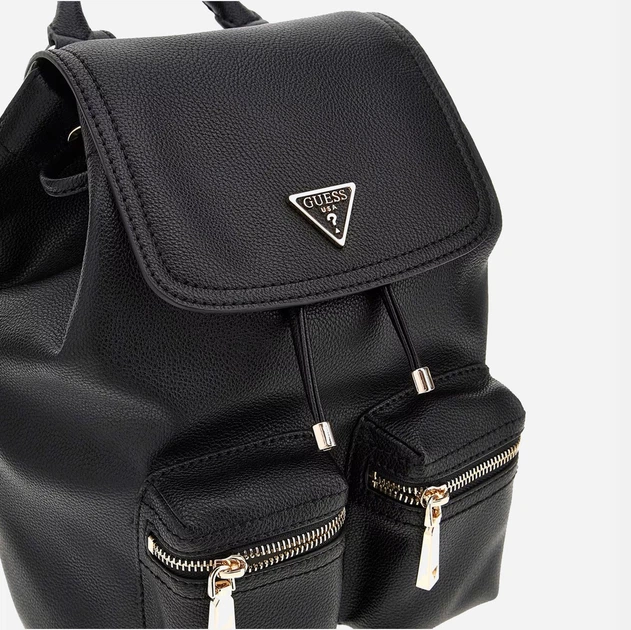 Рюкзак жіночий зі штучної шкіри Guess Manhattan HWBG7118310 BLA Чорний (800070344372) - зображення 5