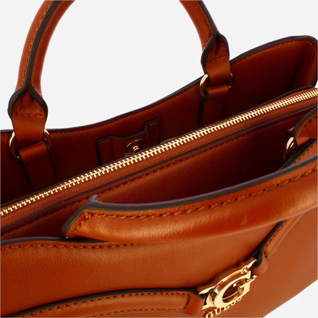 Сумка крос-боді через плече жіноча зі штучної шкіри середня Guess Dea HWBG7993060 COG Коричнева (800070344379) - зображення 5