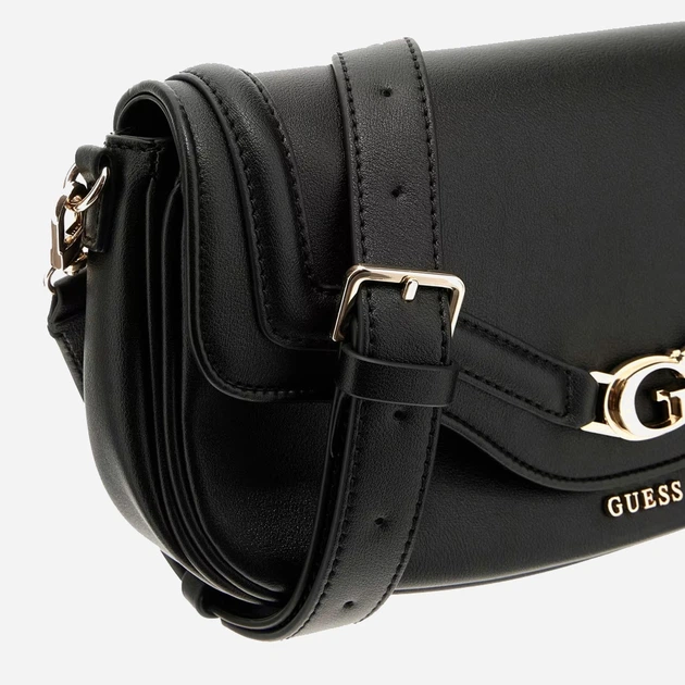 Сумка крос-боді через плече жіноча зі штучної шкіри середня Guess Dea HWBG7993200 BLA Чорна (800070344380) - зображення 4