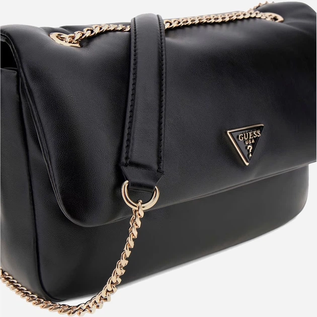 Сумка крос-боді через плече жіноча зі штучної шкіри середня Guess Sunetra HWNG7534210 BLA Чорна (800070344400) - зображення 5
