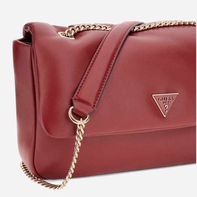 Сумка крос-боді через плече жіноча зі штучної шкіри середня Guess Sunetra HWNG7534210 RED Темно-червона (800070344402) - зображення 5