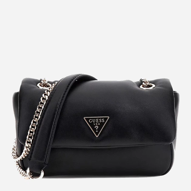 Сумка крос-боді через плече жіноча зі штучної шкіри маленька Guess Sunetra HWNG7534780 BLA Чорна (800070344406) - зображення 1