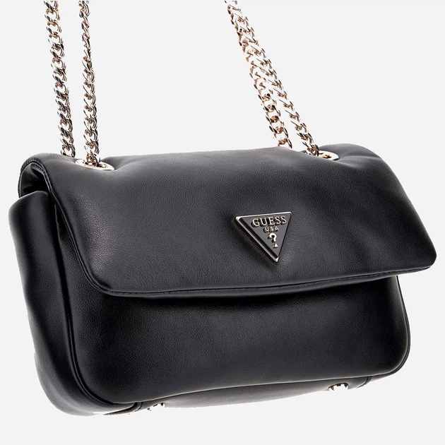 Сумка крос-боді через плече жіноча зі штучної шкіри маленька Guess Sunetra HWNG7534780 BLA Чорна (800070344406) - зображення 3