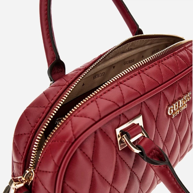 Сумка крос-боді через плече жіноча зі штучної шкіри середня Guess Valla HWQG8122050 RED Бордова (800070344410) - зображення 3