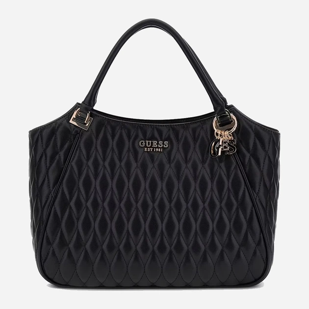 Сумка крос-боді через плече жіноча зі штучної шкіри велика Guess Valla HWQG8122220 BLA Чорна (800070344414) - зображення 1